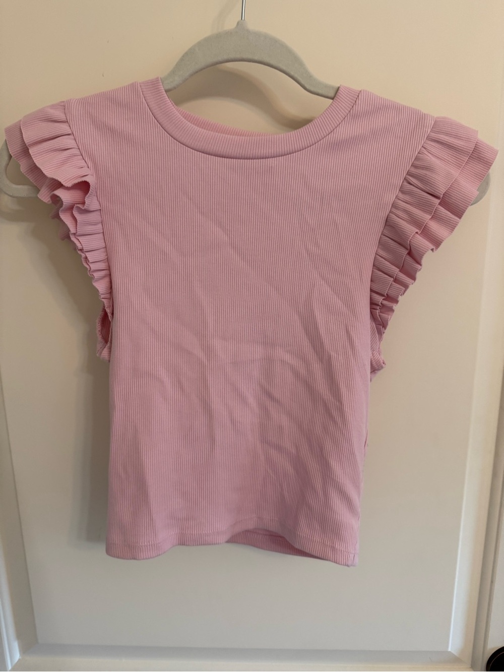 Zara Pink Ruffle Crop Top - Picture 2 of 5